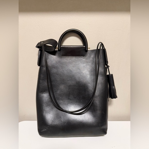 Building Block Handbags - BUILDING BLOCK Business Bag : Black Leather